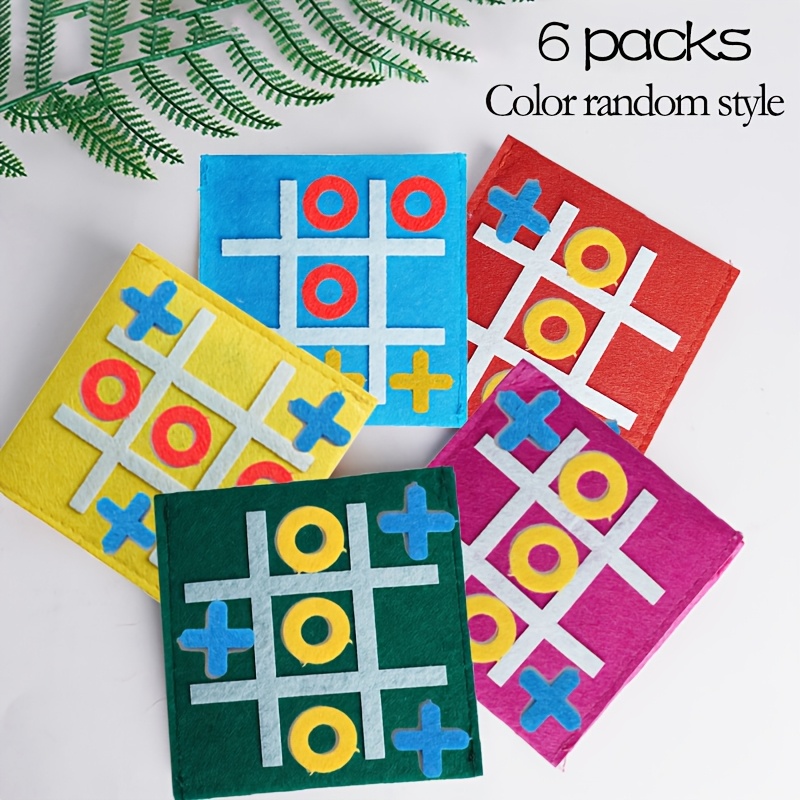 TEMU Party Games And Activities Goody Bag Fun Indoor Event, Felt Tic Tac Toe Board Games | Random Combinations Of Various Colors And Styles, Festival