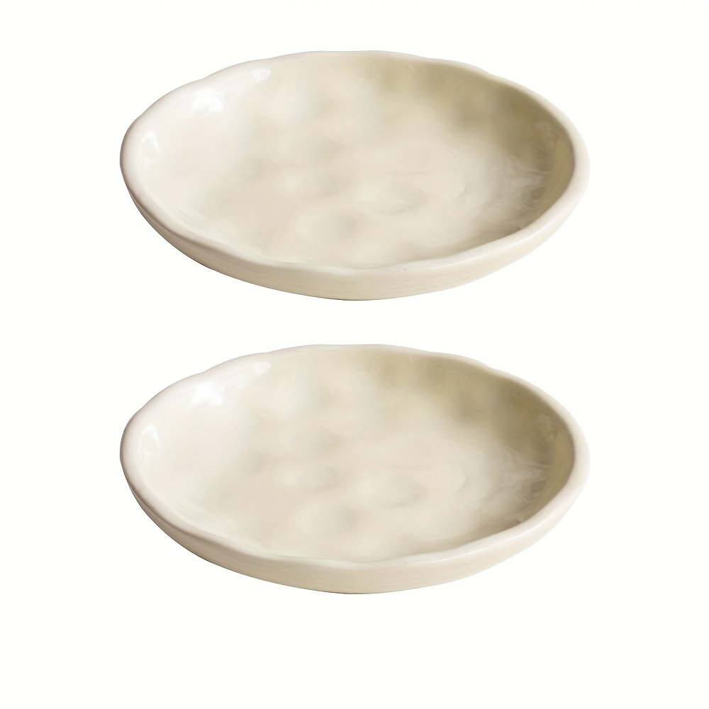 Image of 2-pack Pet Food Bowls For Cats And Dogs, Ceramic Canned Food Dishes, Easy-to- Bowls, Thickened Design