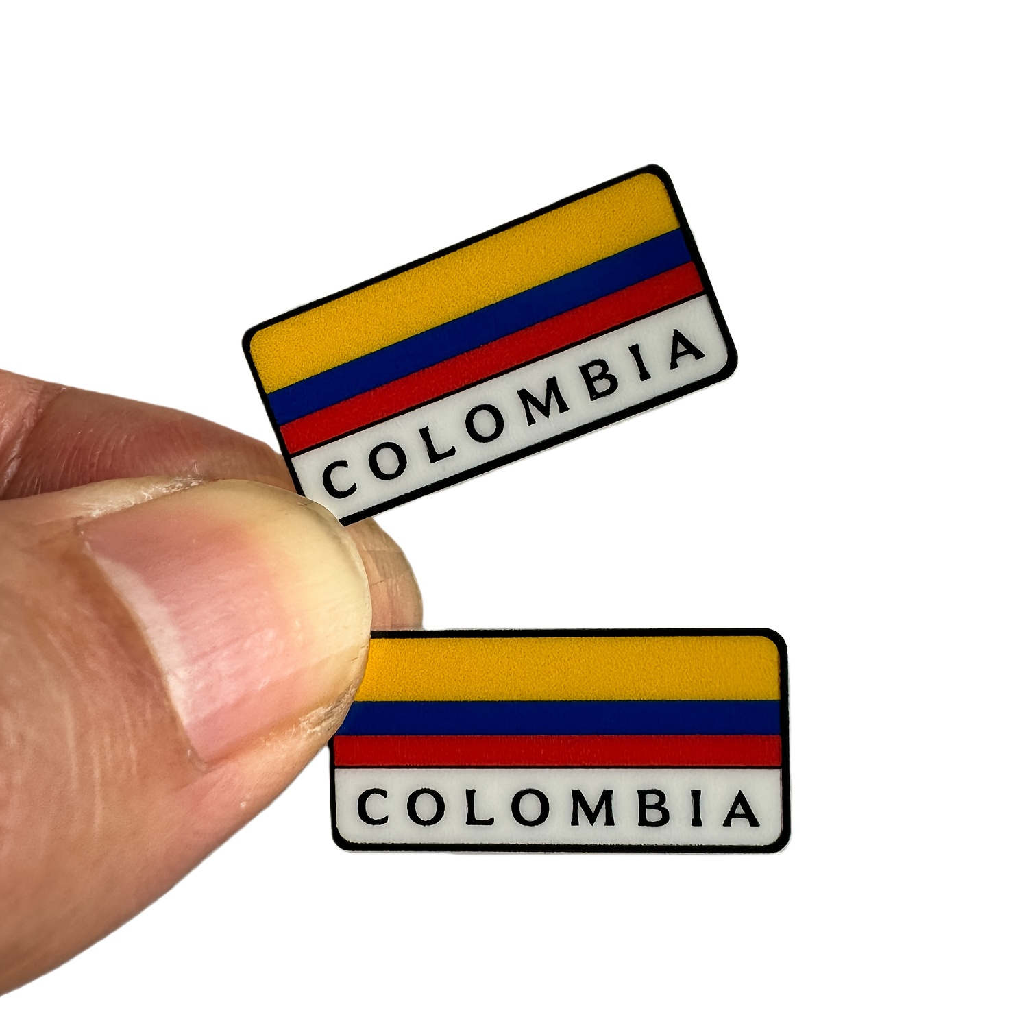 E-shop 2 Stück Autoaufkleber Kolumbien Flagge Stil Abzeichen Emblem Autoaufkleber Zusätze für alle Fahrzeuge