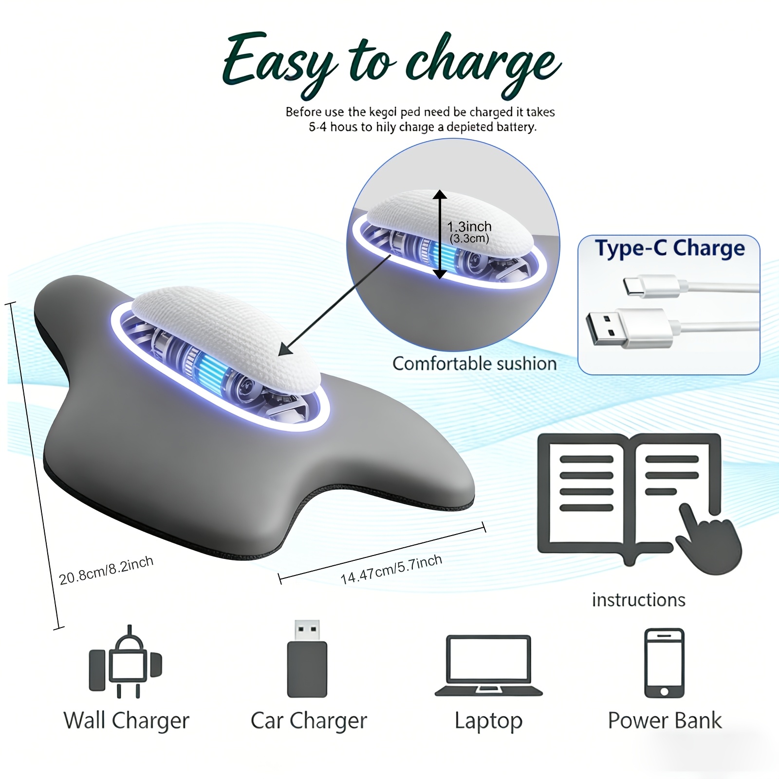 Trainer, Home Fitness Equipment, Cushion Type, Suitable for Pelvic Floor Exercises, Muscle Relaxation