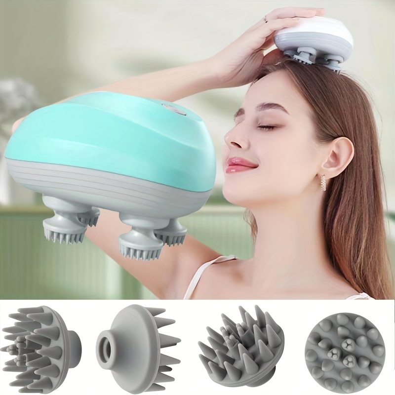 

Cordless Hair Scalp Massager - Electric Head Massager With Kneading 84 Massage Nodes, Handheld Portable Head Scratcher Massager For Hair Growth, Deep Clean And Stress Relax
