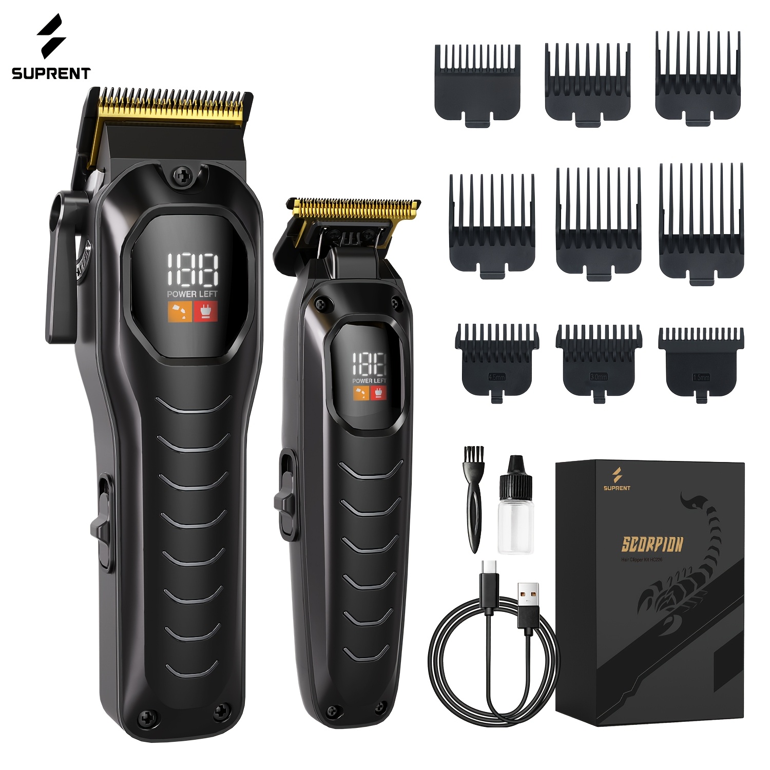 

Electric Cordless Hair Clippers, High-precision Trimmer Kit With Adjustable Blades, Long , -gapped Design, And Professional Use, Valentine's Gift For Men, Fathers, , And Grooming Enthusiasts.