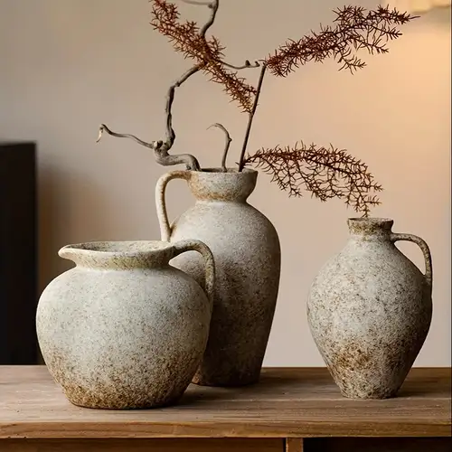 Eine Vintage-Stil Keramikvase - Rustikale Bauernhaus-Töpferwaren Vase