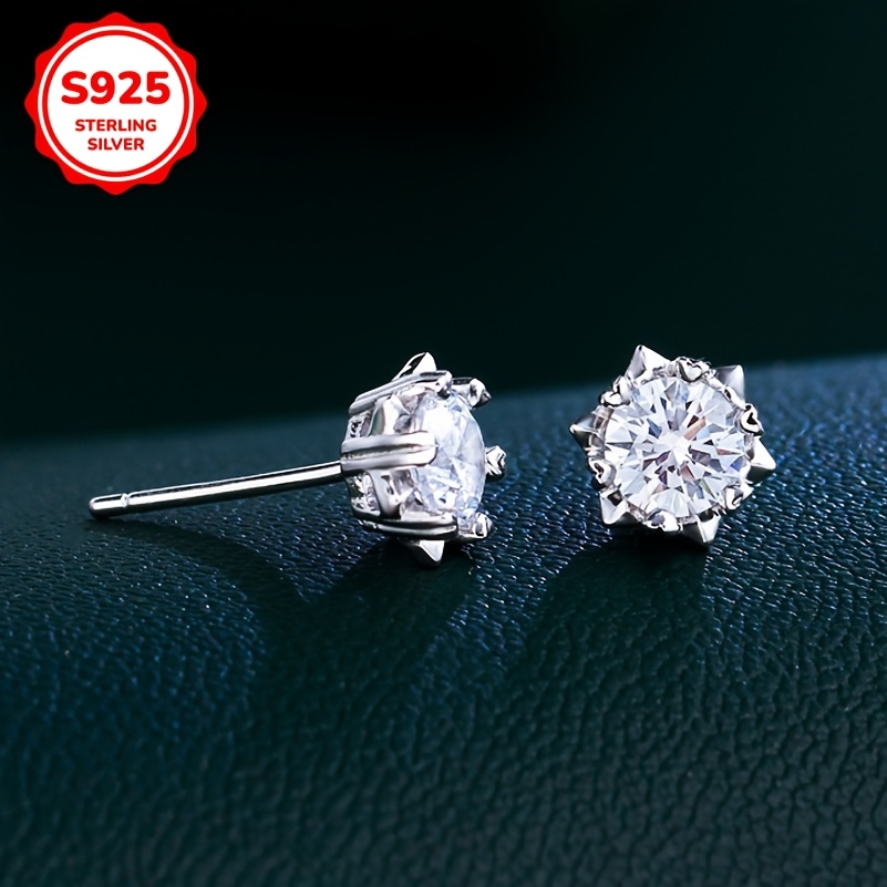 Women's 925 Sterling Silver Snowflake Earrings, Low Allergenic