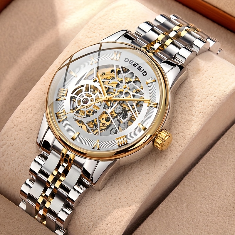 Sapphire Survan Watches Leather Strap Men's World Time Watch