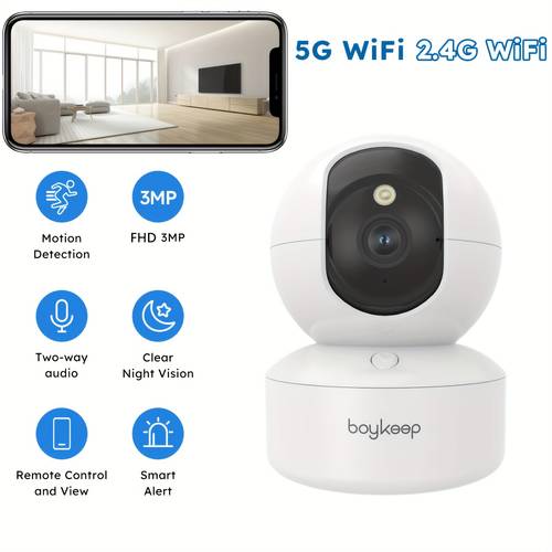 black friday 1pc 5g 2 4ghz wifi smart camera 2k high definition indoor special safety camera for babies and pets 360 panoramic surveillance video two way calls memory card storage k30 wired