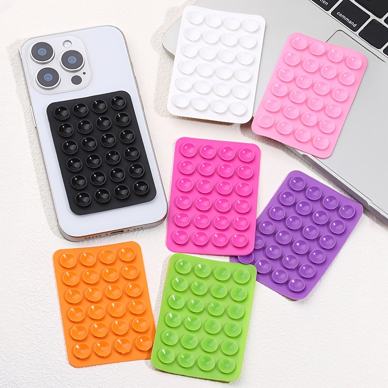 

1pc Of Silicone Phone Anti-slip Suction Cup With 24 Silicone Suction Cups, Self-adhesive, Ultra-thin, In Multiple Colors.