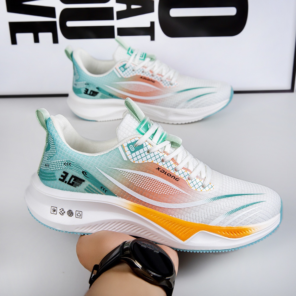 Zapatillas deportivas para pareja, ligeras y con absorción de impactos, zapatos de running de malla transpirable para mujer, cómodas zapatillas casuales antideslizantes de suela blanda para estudiantes - Imagen 9