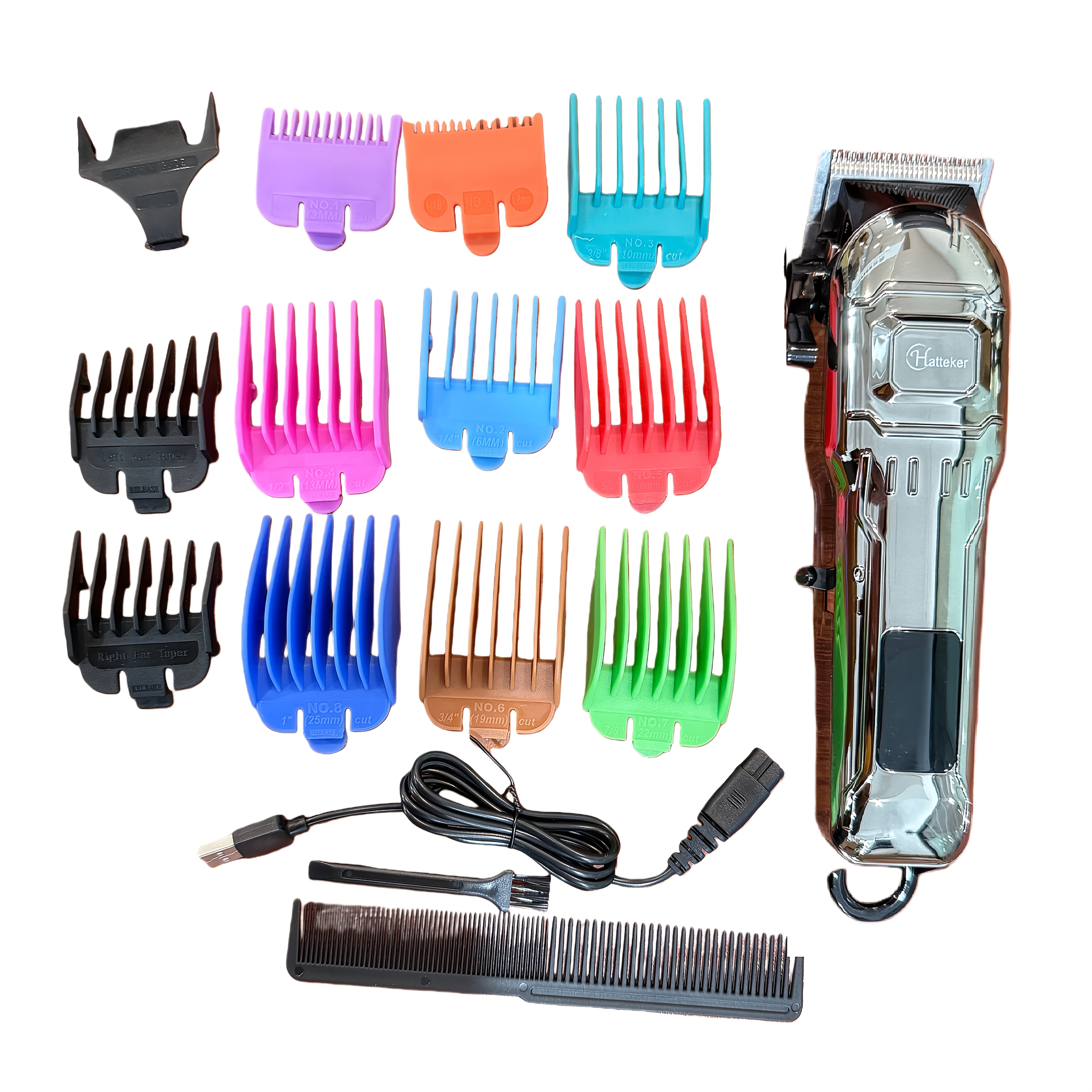 Image of Men's Professional Electric Hair Clipper Lcd Digital Display Oil Hair Clipper Cordless Electric Hair Clipper Home Barber Shaving Machine