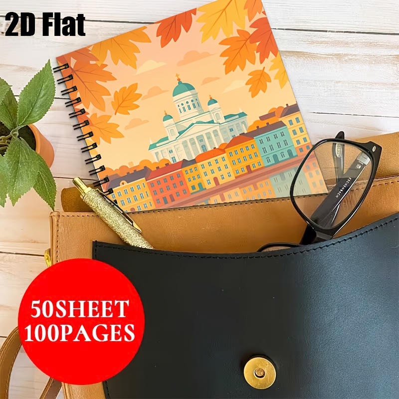 1pc 2d flat spiral notebooks   finland scenery a5 spiral notebooks back to   travel   in journal gift suitable for back to   student notebooks   and office use holiday gift  