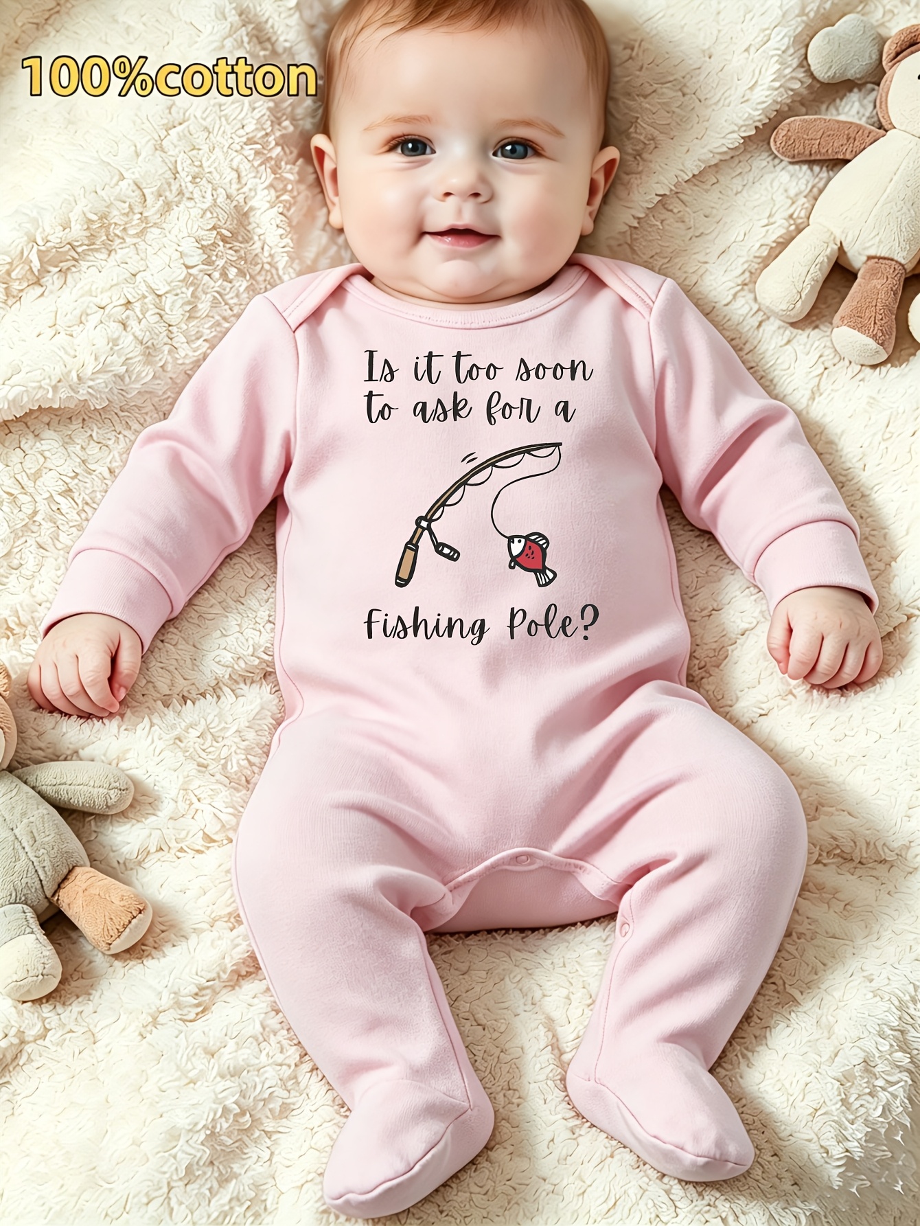 baby girl fishing pole * Too * to Ask for a Fishing Pole Comfortable and Casual 100% Cotton Baby  Long-sleeved Ankle-length Onesie. * Are Suitable to Be * as Gifts for Any  Occasion. * Outdoor