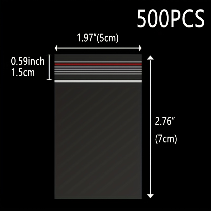 TEMU 500 sacs en plastique PE, de 1,57" à 5,12", sacs en plastique refermables, sacs à outils multifonctionnels, sacs d'emballage cadeaux de Noël,