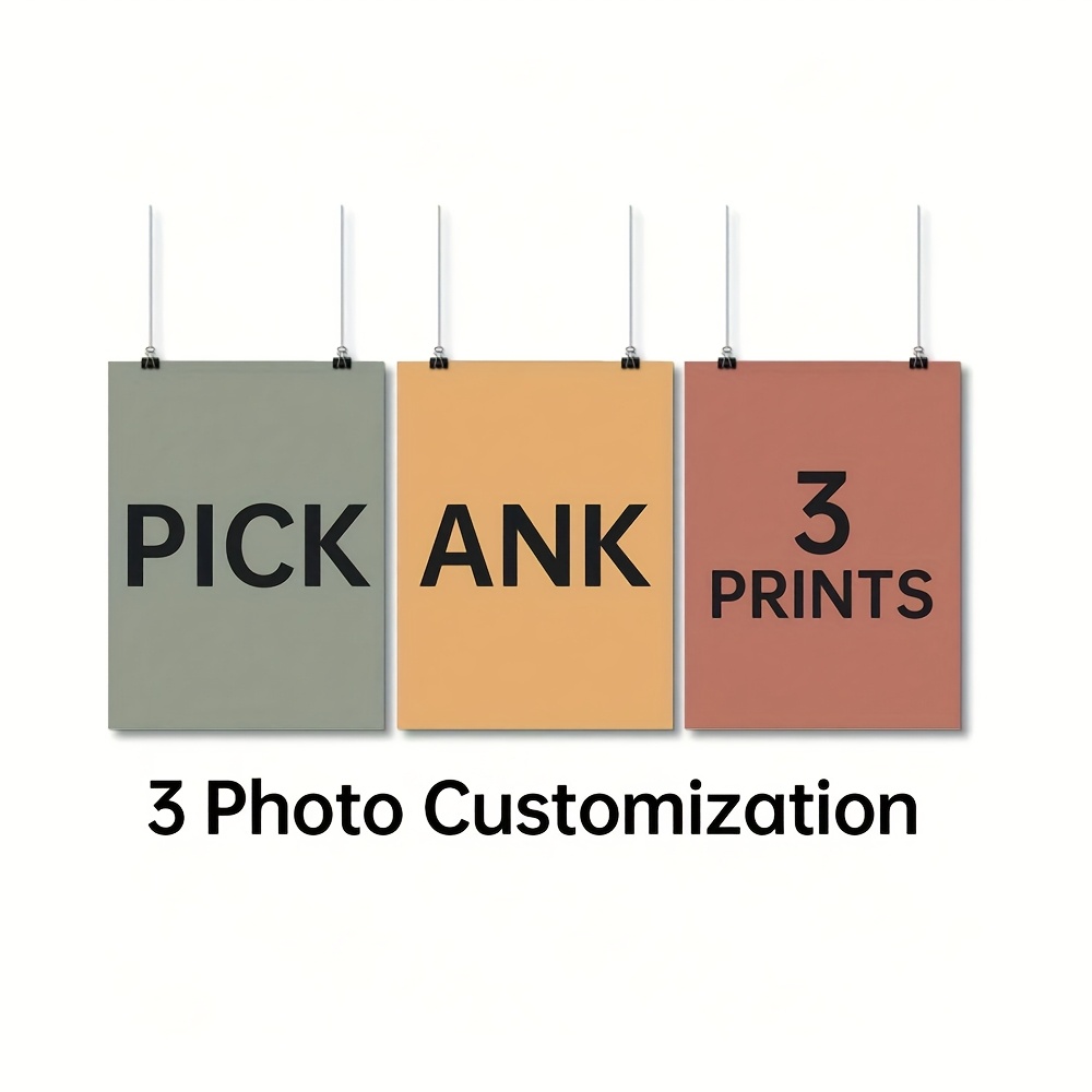 TEMU 3pcs Custom Wall, 3 Prints, Custom Artwork, Printable Wall Art, Minimalist Wall Art, Christmas Gift Ornamental Exquisite, Modern, High-quality,