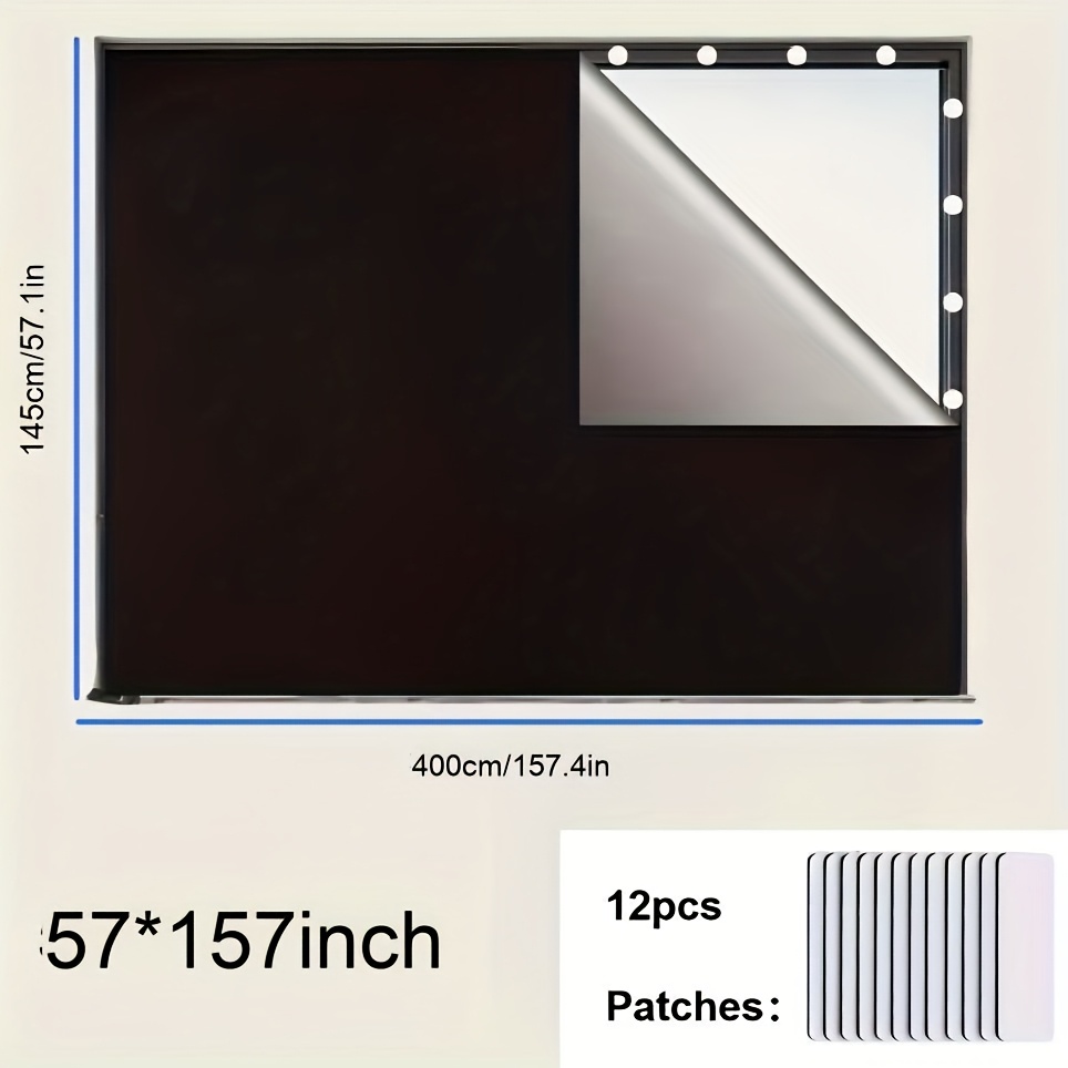 Image of 1pc 100% Blackout Blind Curtain, Travel Blackout Window Shades, Portable Blackout Window Cover For Bedroom, Dorm Room, No Drill, And Block For Rv , Rv Parts