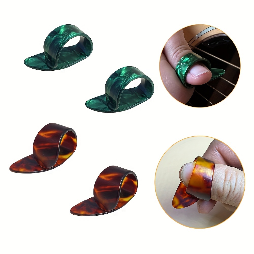 

4pcs Guitar Thumb Picks Finger Picks Replacement Instrument Playing Accessories For Ukulele Electric Guitar String Instrument