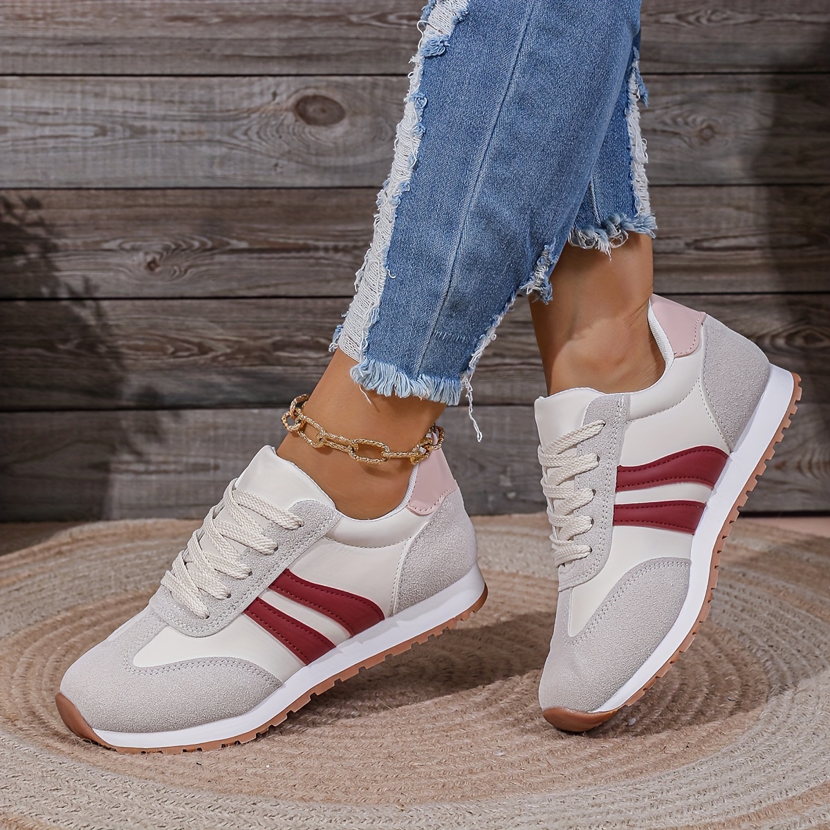 zapatillas deportivas mujer estilo casual diseño cordones Temu Peru