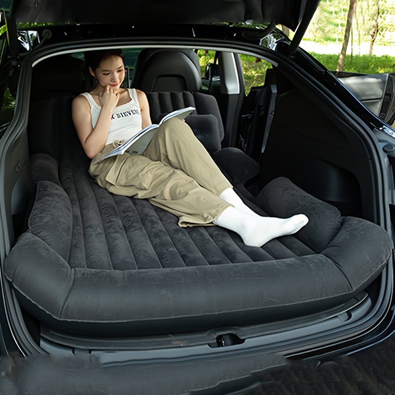 TEMU Car Trunk Inflatable Bed For Travel, Portable Suv Air Mattress, Rv Mattress, Car Mattress, Foldable Mattress, Vehicle Inflatable Mattress, Soft