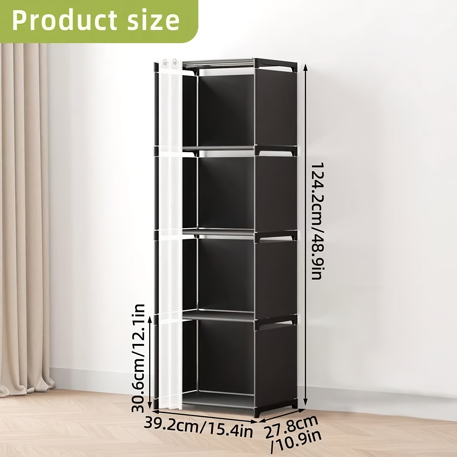 TEMU de rangement à 4/10 compartiments, de rangement grande capacité pour entrée, facile à assembler, étagère de rangement multifonctionnelle pour