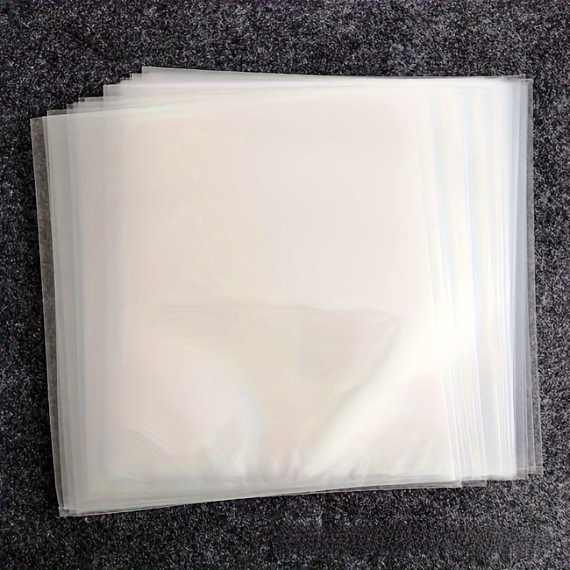 

50- Sleeves - Plastic For 30.48cm Lp , 25.4cm, 17.78cm - Clear , No-seal , Oversized For &