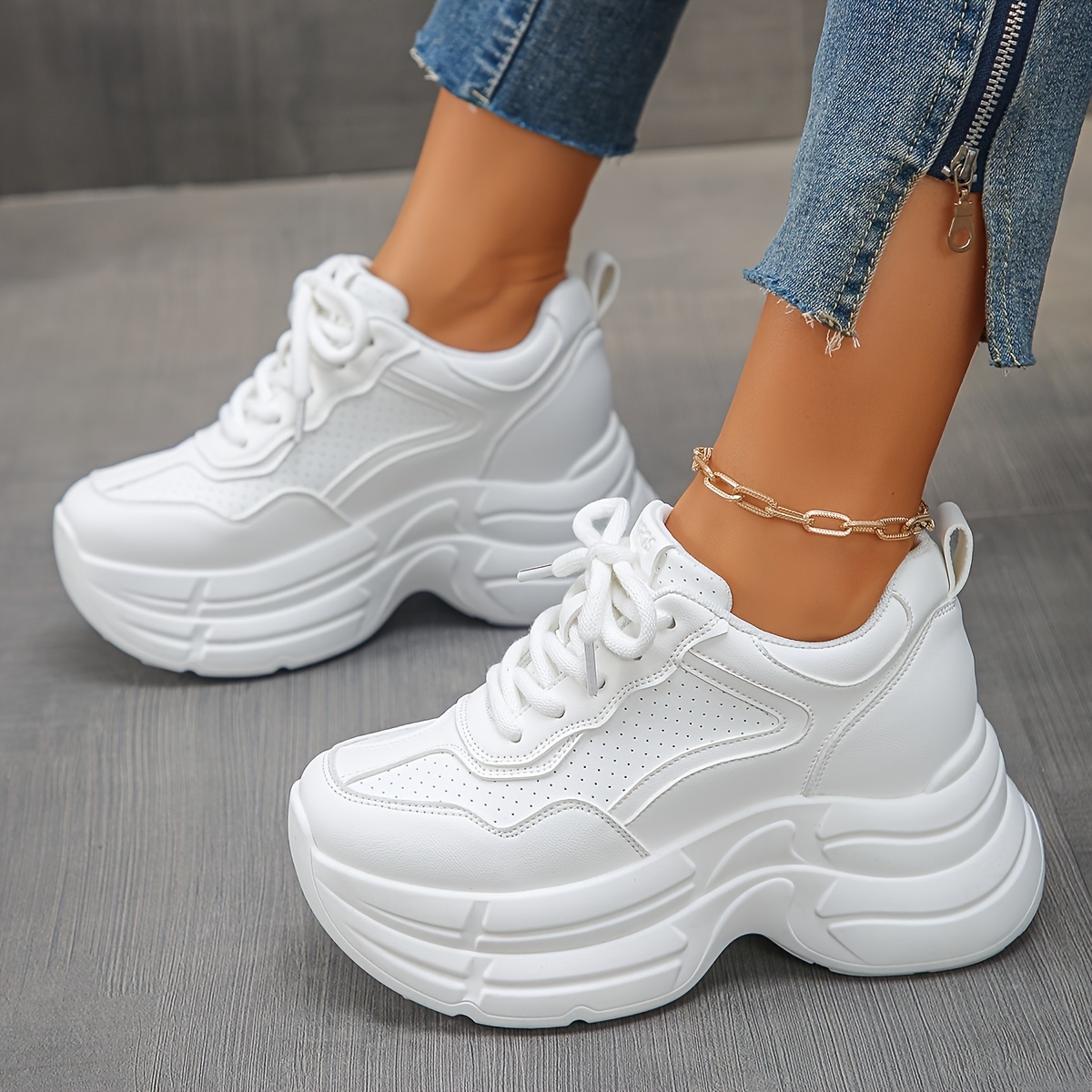 zapatillas cuña moda mujer zapatos casuales Temu Mexico