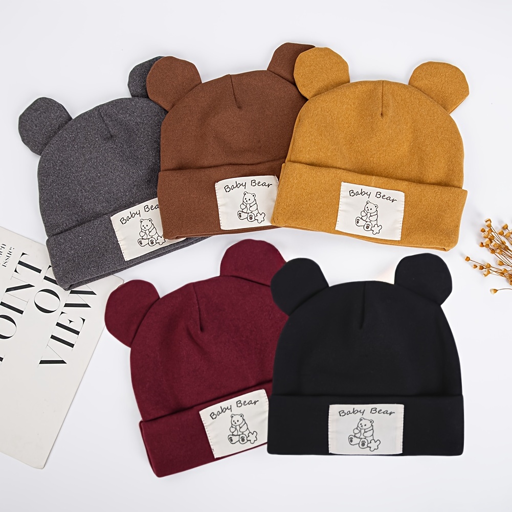 

Bear Ear Beanie For Boys - , Windproof & Double- Hat , For