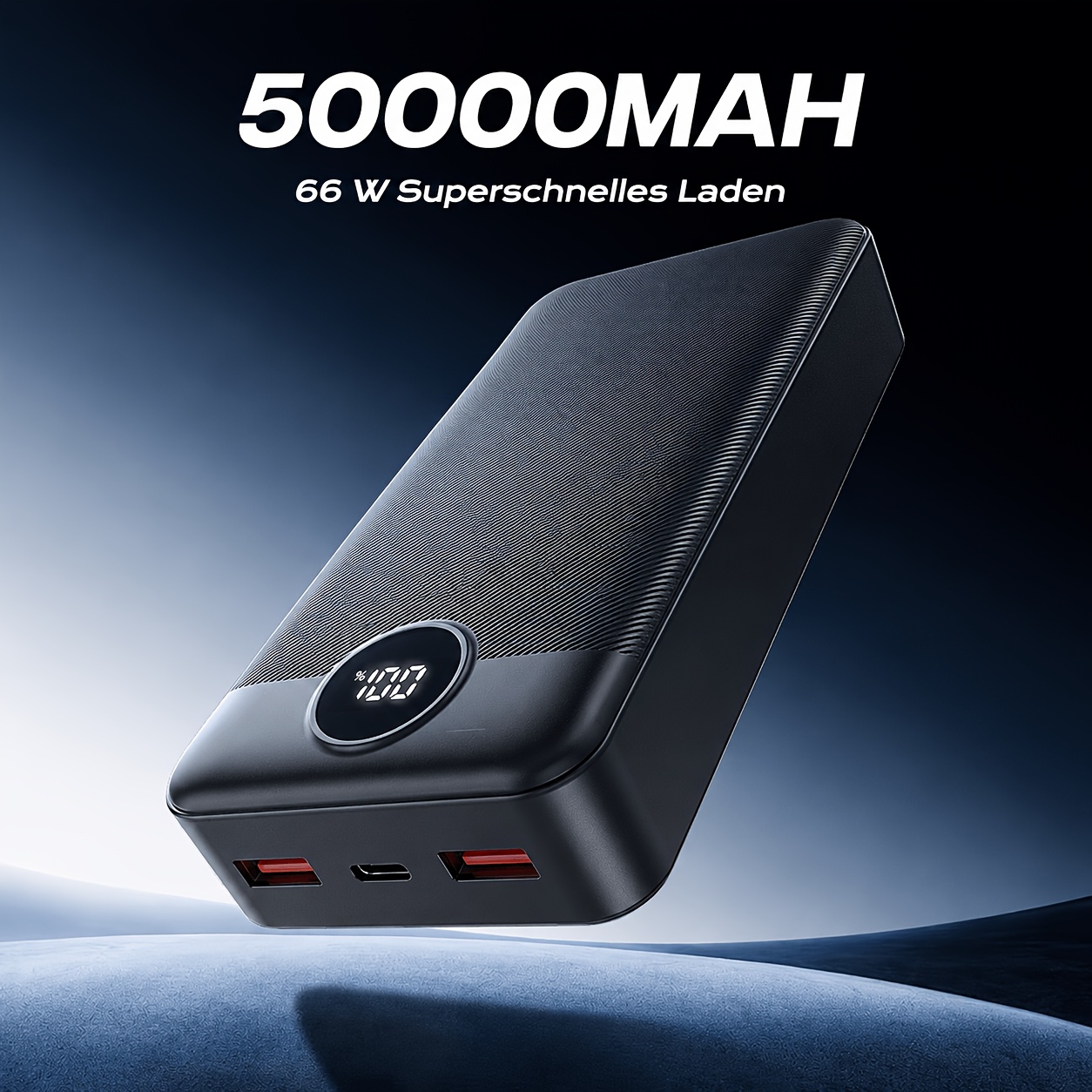 Zunanja baterija 50000 mAh, 66 W hitro polnjenje, prenosni polnilnik velike zmogljivosti, USB-C/USB-A, združljiv z IOS in , podpira hkratno