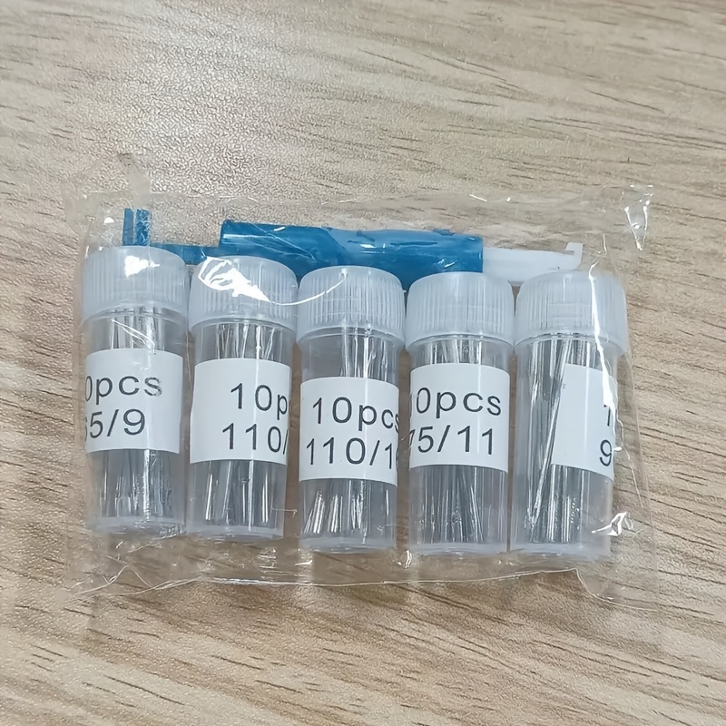 Image of Home Sewing Machine Needle Set With Types Of Vintage Needles, Packaged With A Threader