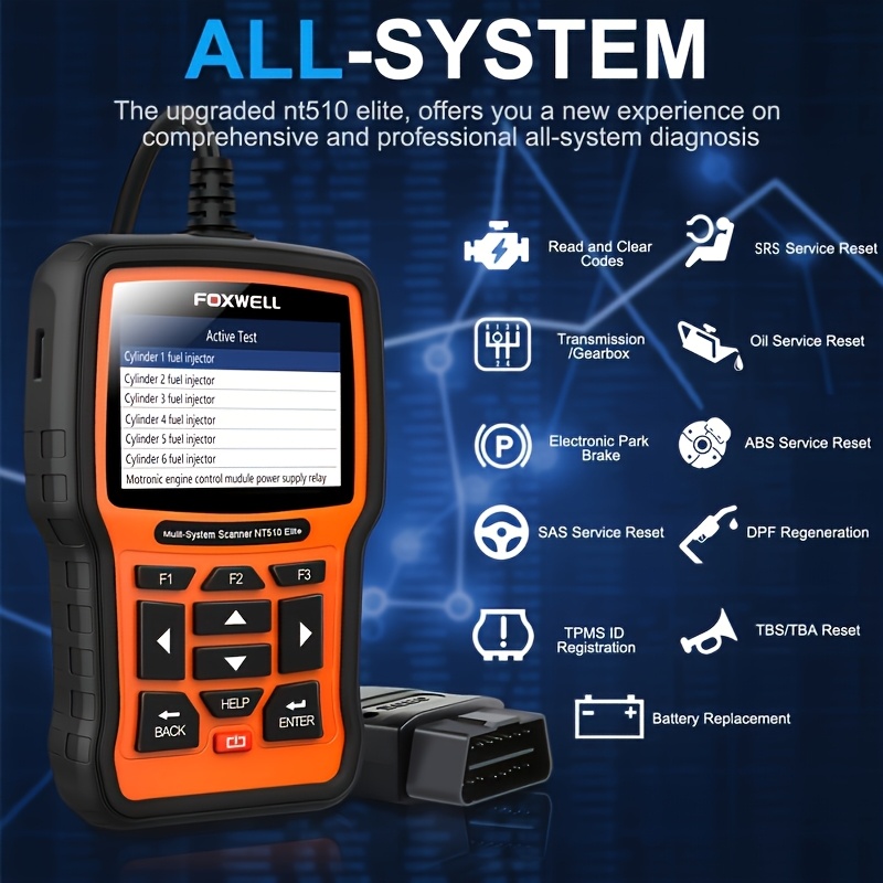 FOXWELL NT510 Elite for Ford Bidirectional OBD2 Scanner Car Diagnostic