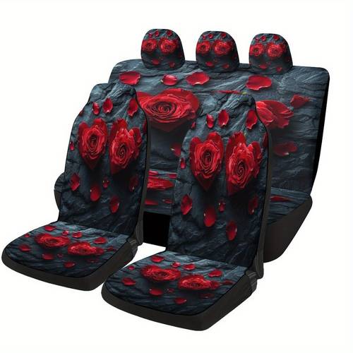 conjunto de fundas de asiento de coche con tema de de para la mayoría de , fundas de asiento de coche de moda y novedad, conjunto completo, fundas de asiento de coche para 2 asientos delanteros y traseros, asiento trasero para .