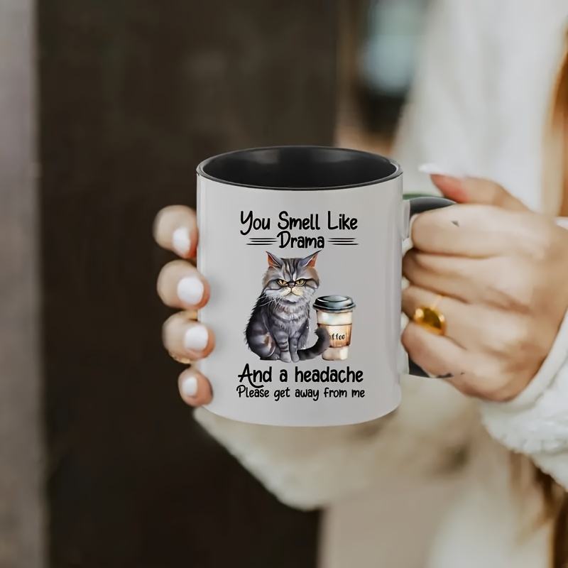 

1 Piece Of 11 Oz 330ml Cute Cat Ceramic Cup, Creative Coffee Cup With Gift Box, A Great Gift For Mom And Friends