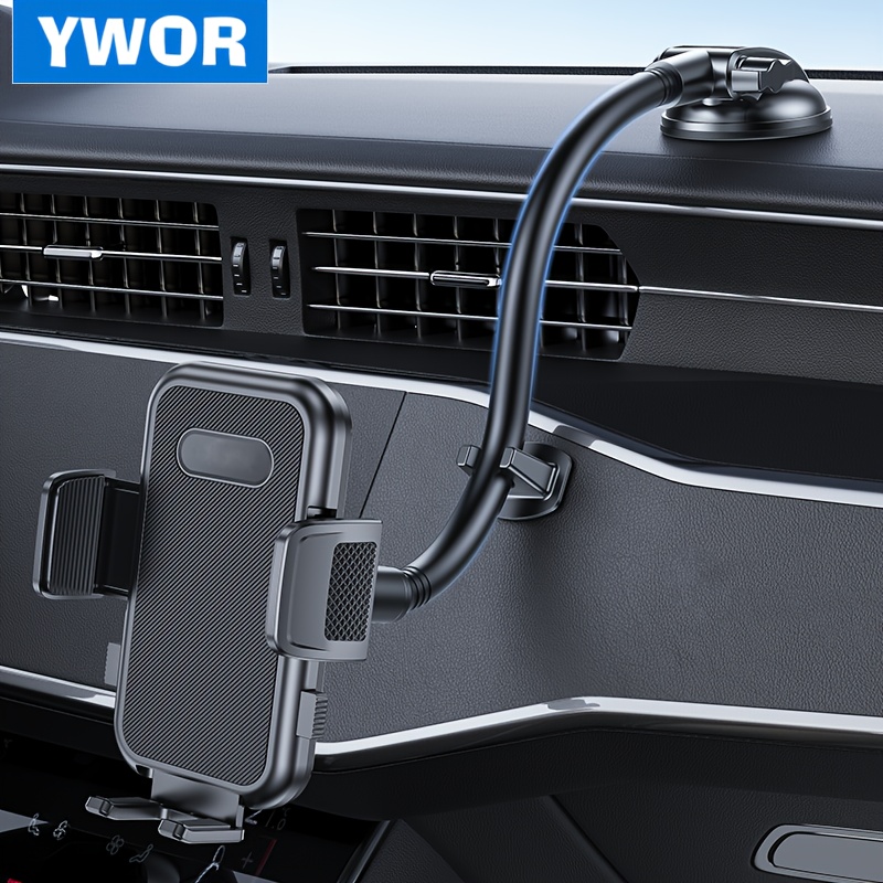 Image of Ywor Phone Holders For [anti-shake ] Cell Phone Car Mount Long Arm Dashboard Cradle Automotive Additions Car Phone Holder Fit For Iphone Smartphone