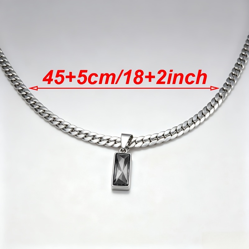 American Hip-Hop Square Pendant Necklace