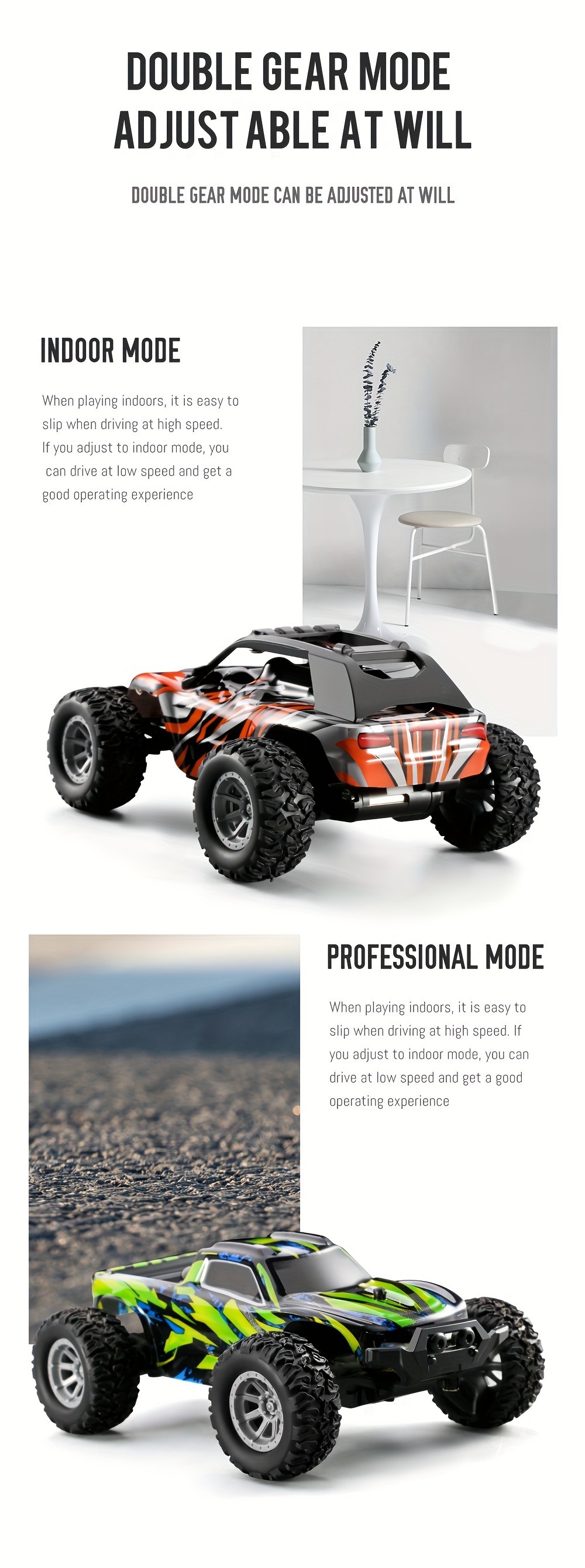 1 32 scale remote control cars rc cars maximum speed 20 km h 2 4ghz high speed all terrain off load electric toy cars kids rc cars for boys and girls christmas halloween thanksgiving gifts details 3