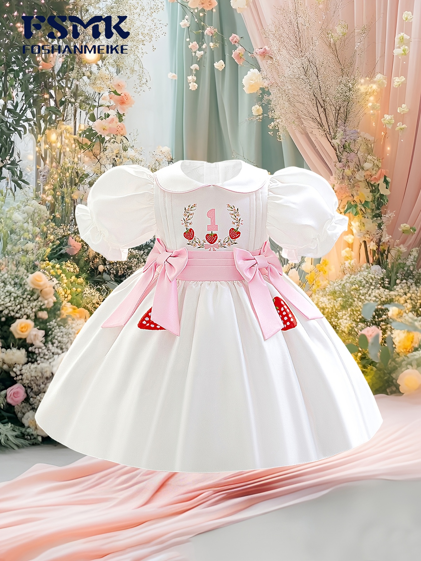 strawberry first birthday dress ONE Strawberry Birthday Outfit main image 1