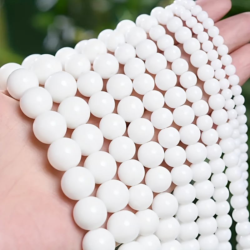 

Elegant White Chalcedony Beads - Natural Porcelain Spacer Beads For Making, Bracelets & Necklaces