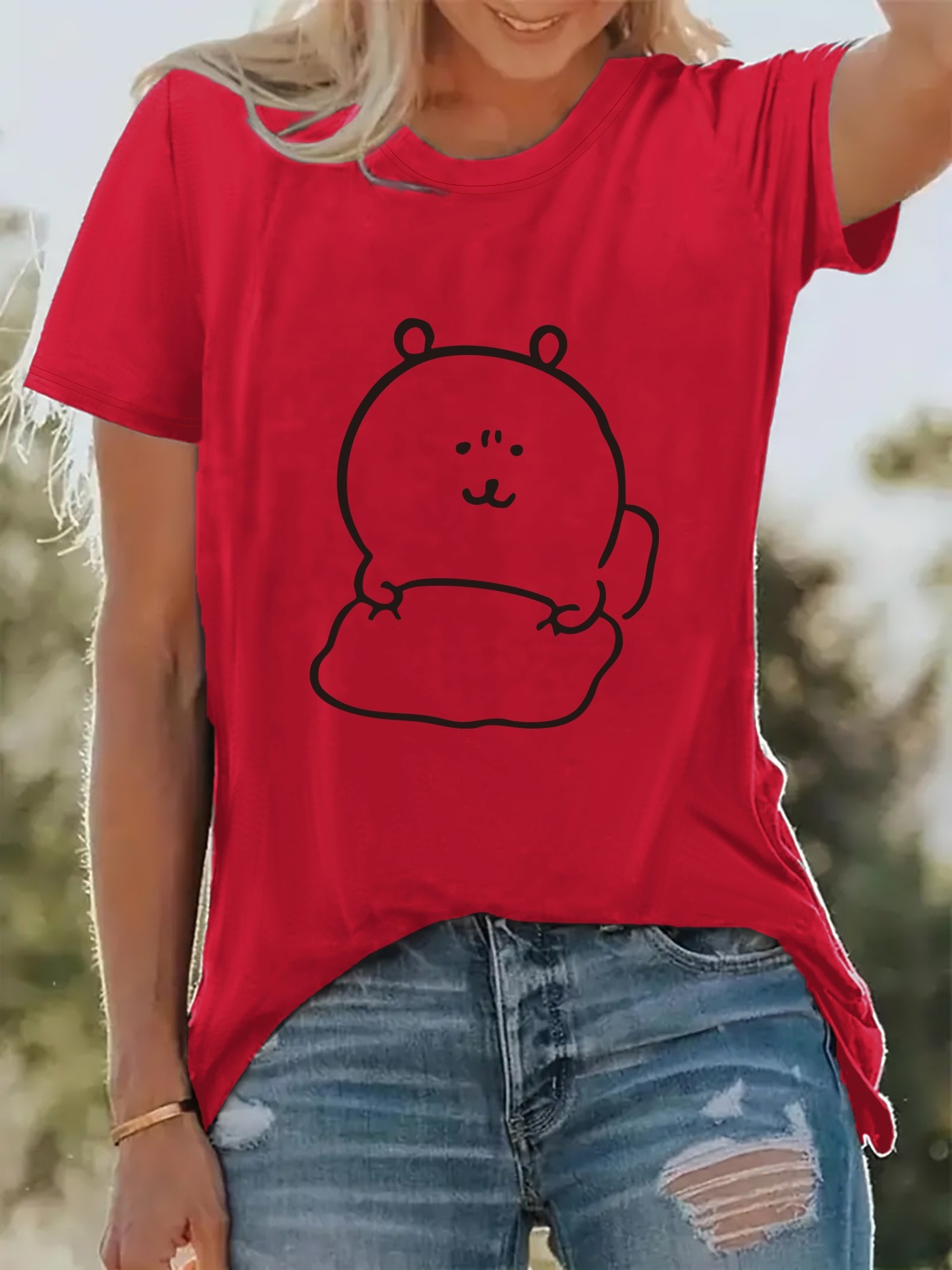 T-shirt nonna cartone animato stampato in 3D per donna T-shirt grafiche