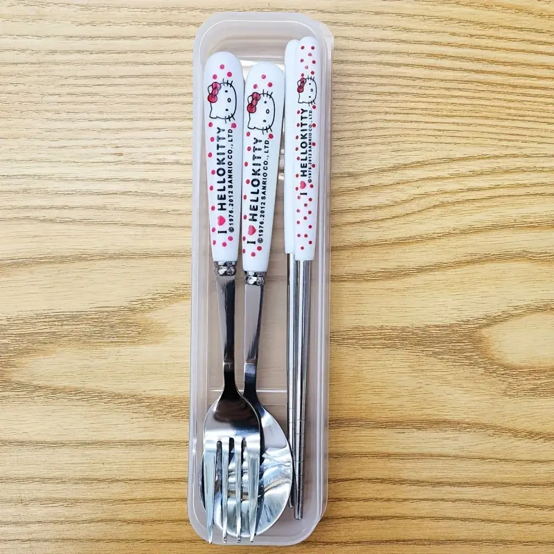 for , for & for stainless steel flatware set - 3pcs cute character cutlery with portable case, 304 stainless steel chopsticks for home, travel, parties, outdoor - collectible gift for fans, themed party supplies, cooking essentials, themed utensils, bright cutlery, steel silverware, sliverware set, sturdy cutlery, lovers Product details 3