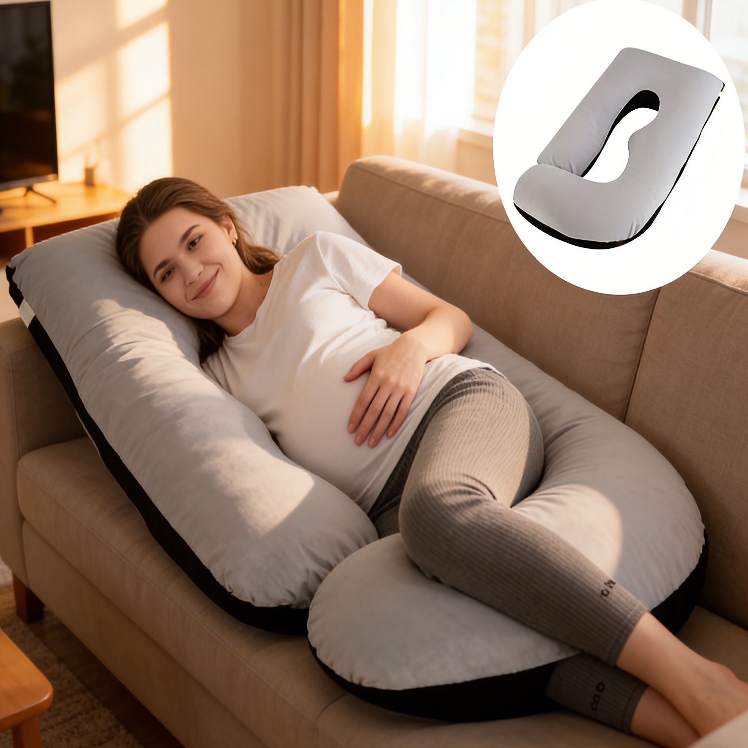 New U-shaped Ergonomic Body Pillow for Fatigue Relief and Posture Support