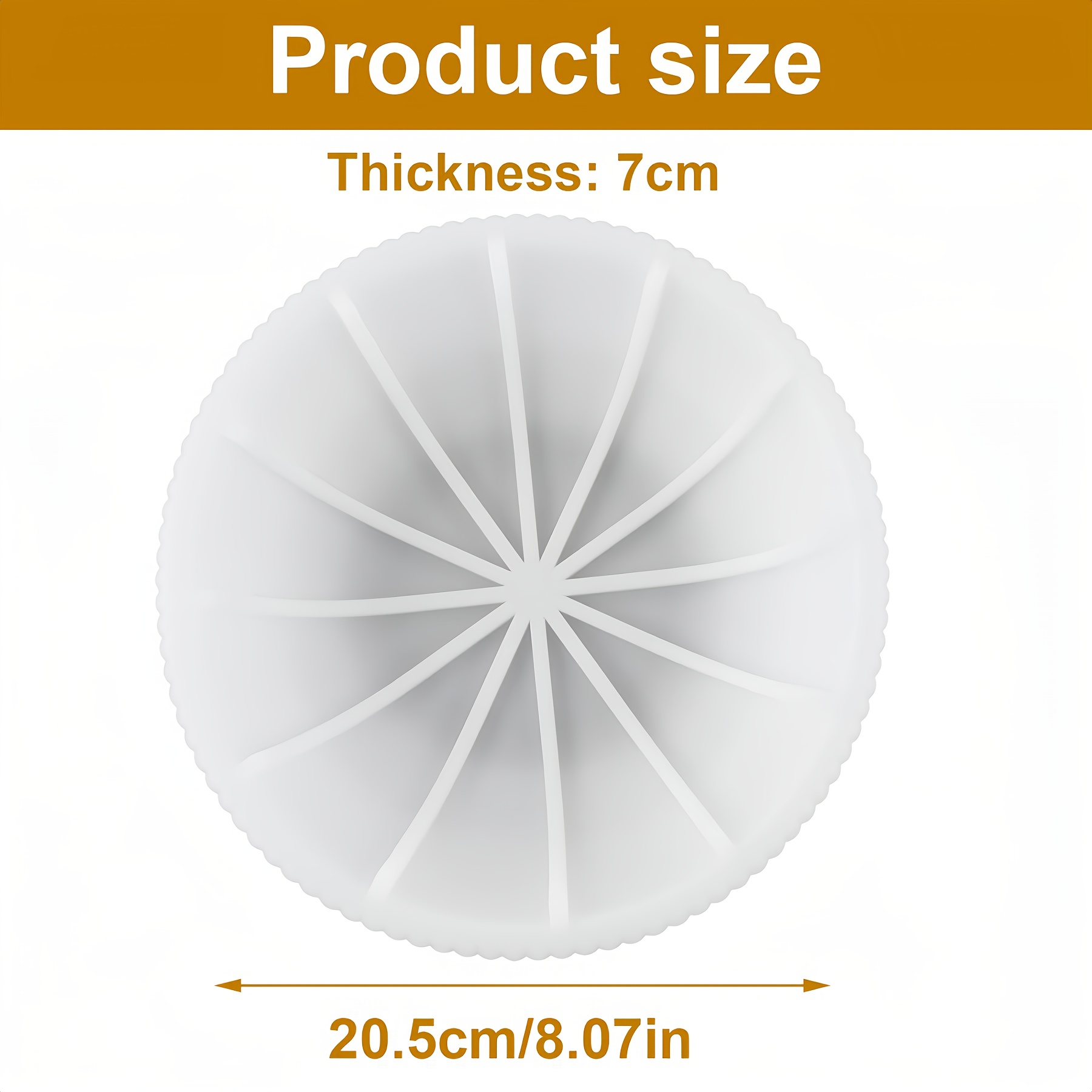 E-shop Große Runde Silikon-Gießform für DIY-Bastelarbeiten - 20 x 7 cm Gestreiftes Tablett und Schüssel-Set, für Harz-Tee Tabletts,