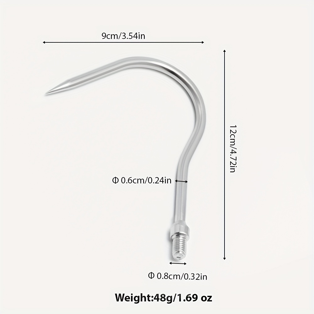 Stainless Steel Fishing Hook Without Barbs Four Sizes Temu