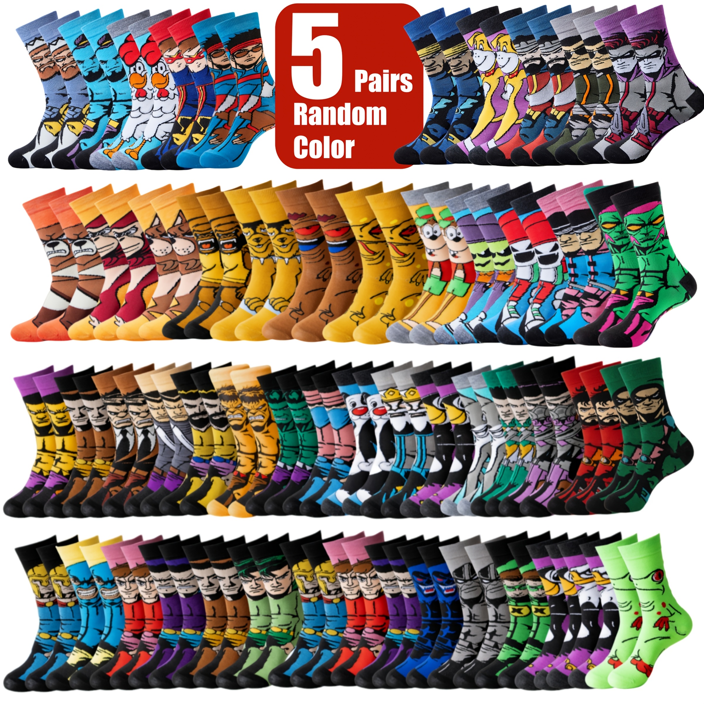 TEMU 5/10/12/ Pairs Of Knitted Socks, And Fun Casual Unisex Solid Color Socks, Breathable And Comfortable Style Short Socks, Suitable For Men's Outdoor Wear, All Season Wear, Unisex Mid Tube Socks