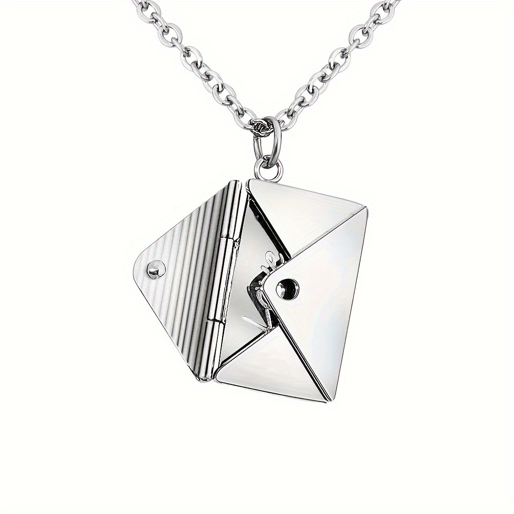 E-shop [Personalisiert] Individuelle Halskette, eine Dame mit einem personalisierten Umschlag, Geschenke zum Geburtstag, Jahrestag, Weihnachten,