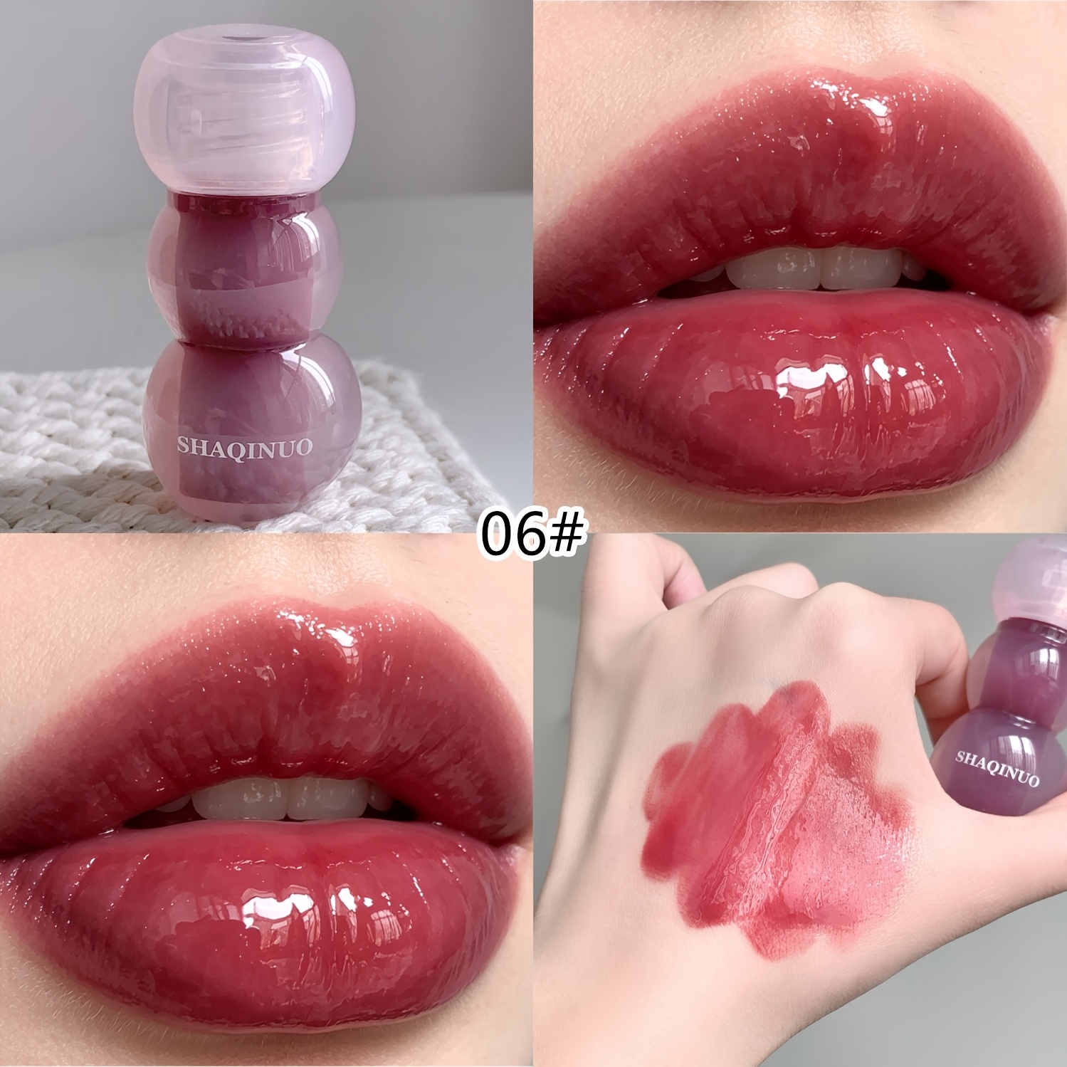 Clear Watery Lip Glaze for Moisturizing Mirror Finish