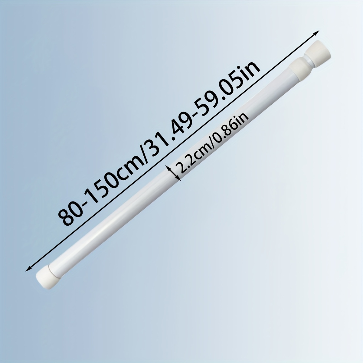 TEMU 1pc, Multifunctional Retractable Rod Without Drilling, , Suitable For Bathroom, Kitchen, Window Sill, Balcony, Living Room, As Door Curtain Rod,