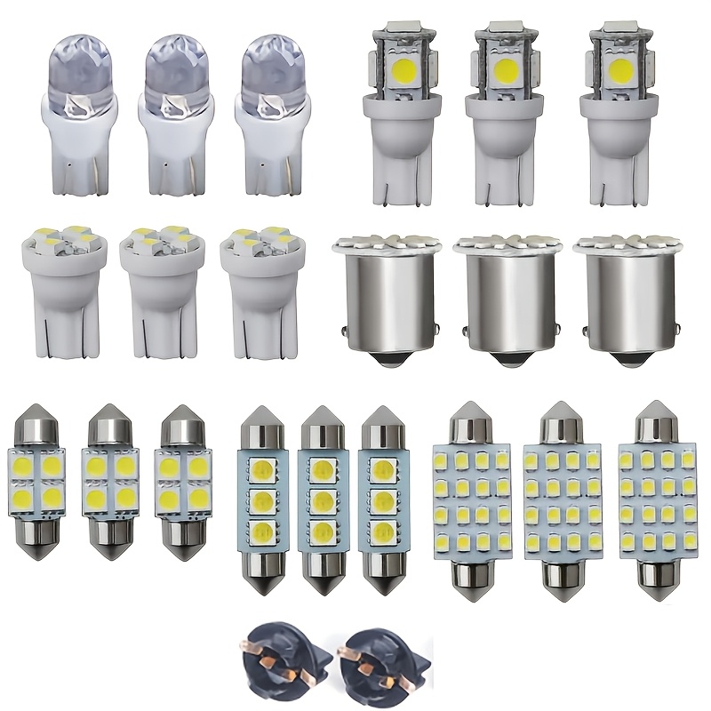 TEMU 21/35pcs Car Decorative Lights Light Bulbs T10 6000k Replacement Led License Plate Reading Light Bulbs For Car Truck Rv Atv