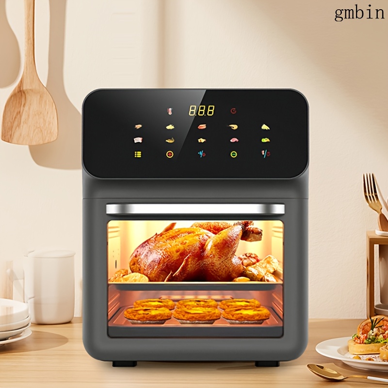 EANE Smart Air Fryer, 10L Capacity, 1200W Electric Fryer, Smokeless, Potato Fries and Bread Maker, Multifunctional, Touch Screen, 110-130V US Plug, PP Material, No Battery Required.
