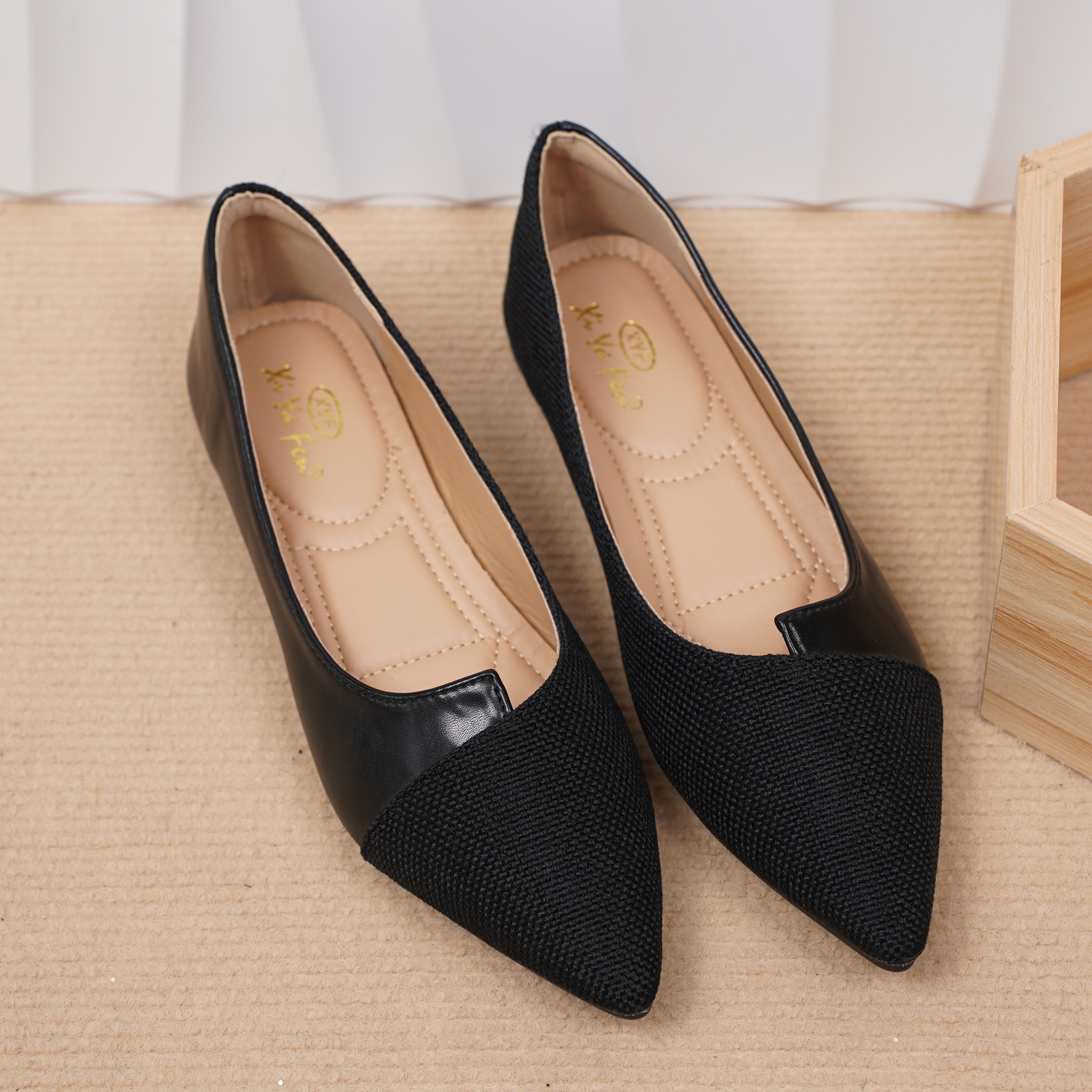 scarpe basse donna a punta ballerine nere basse 2024 nuove Temu