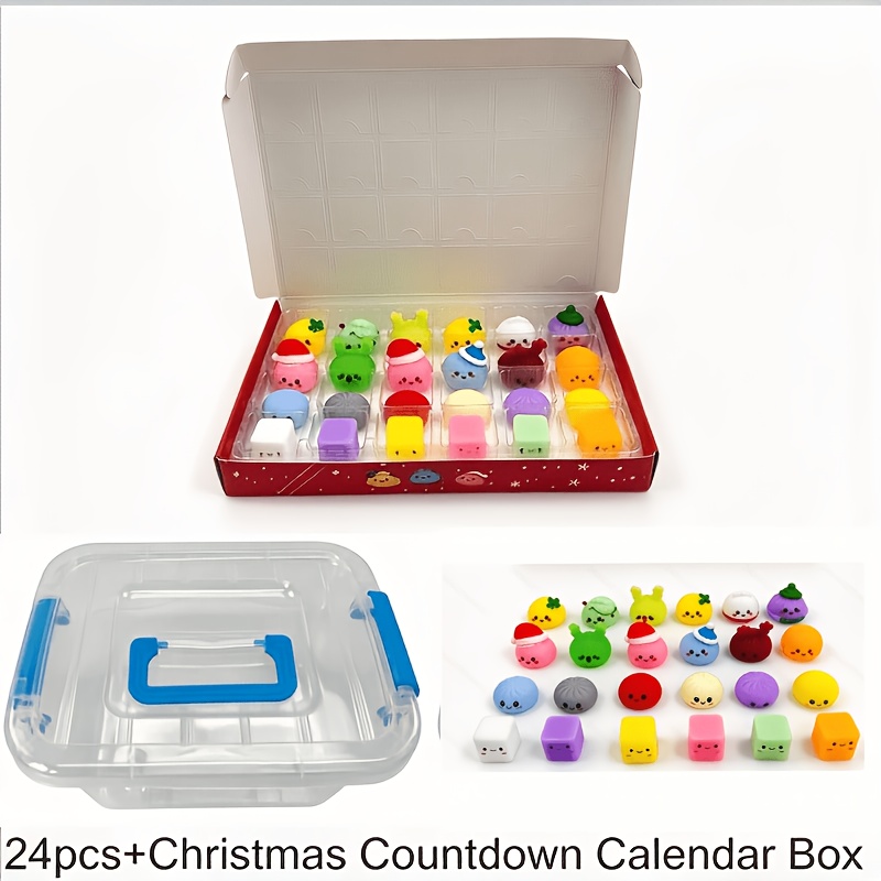 TEMU 24pcs Of Baozi Calendar Set + 1 Random Small Toy Multi-item Fidget Toy Package Toy Set Combination, Christmas Series Set Calendar Toy, Christmas