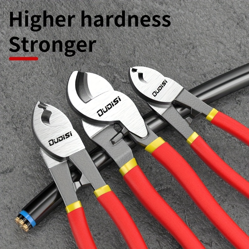 1 stuk 15,24 cm, 20,32 cm, 25,4 cm Draadstrip Tang, Kabelschaar, Chroom Vanadium Staal Gesmeed, Slijtvast en Duurzaam, Gebruikt voor Scherp Snijden van Kabels en Gedraaide Draden, Comfortabele Greep, Precies Snijden