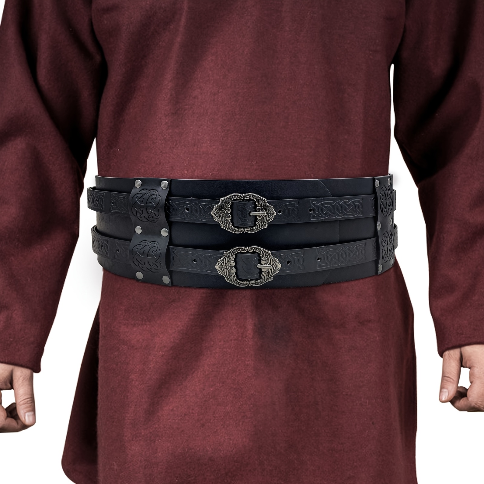 TEMU Cintura larga retr簷 medievale, cintura da cavaliere , oggetto di per costume cosplay di Halloween, senza batteria
